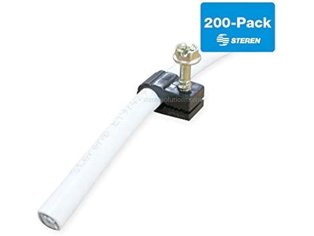 STEREN Coaxial Cable Clips - Cable Holder - Wire Clips - Siding Clips for Hanging - Cord Holder for Desk - Cable Clamps - Cord Clip - Wire...