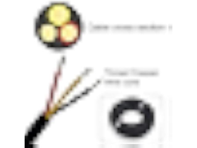 22AWG UL2464 Power Cable LED Red & Black& Yellow 3 Conductors (2464-22AWG-3C- 25ft)