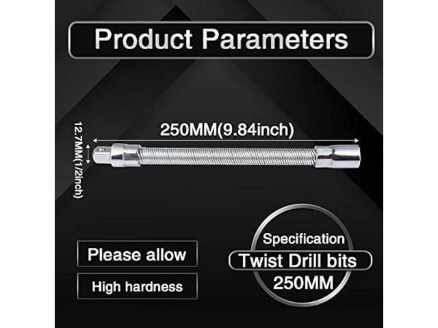 KATUR Flexible Socket Extension Ratchet, Flexible Extension Bar Set, Bendable Elastic Joint Head Post Connecting Link, Shaft Drive Adapter Bit...