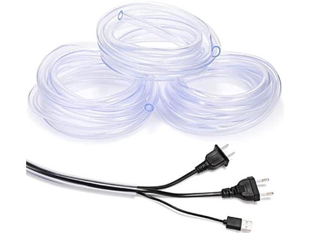 Boao 30ft, 1/2in Diameter Dog and Cat Cord Protector from Pets No Chew 2mm Thick Flexible Cable Sleeve Clear Wire Protector for USB, Power, Audio...