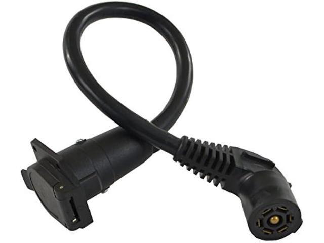 Conntek 11110-024EX 7-Way Travel Trailer Extension Cord with Elbow Plug (2-Feet)