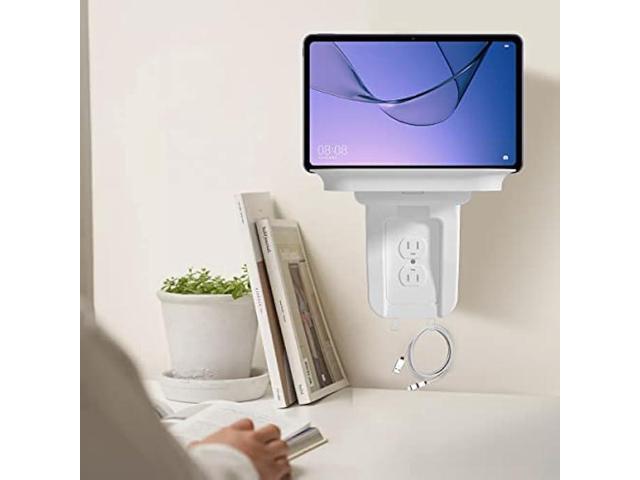 suptek Large Wall Outlet Shelf,Home Wall Shelf Organizer for Outlets,Perfect for Bathroom Kitchen,Bedrooms,Ideal for Cell Phone Speaker up to...