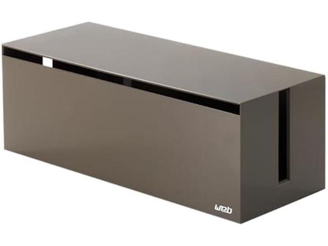 YAMAZAKI home 2709 Cable Box-Outlet Cord Storage Organizer, Cover Protector, One Size, Grey