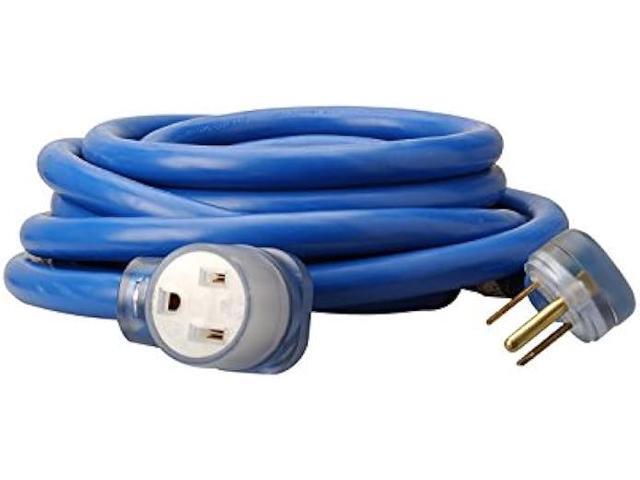 Coleman Cable 19228806 8/3 Heavy-Duty STW 50-Amp/250-Volt Nema 6-50 Blue Welder Extension Cord, 50-Feet