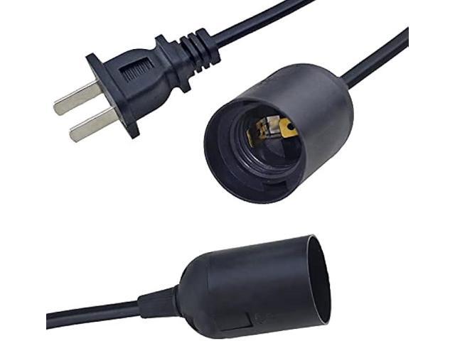 4 pcs E26 E27 LED Pendant Light Sockets 1.8m / 5.9FT Extension Cord with On/Off Switch and US AC Power Plug Lamp Holder Bulb Socket for Pendant...