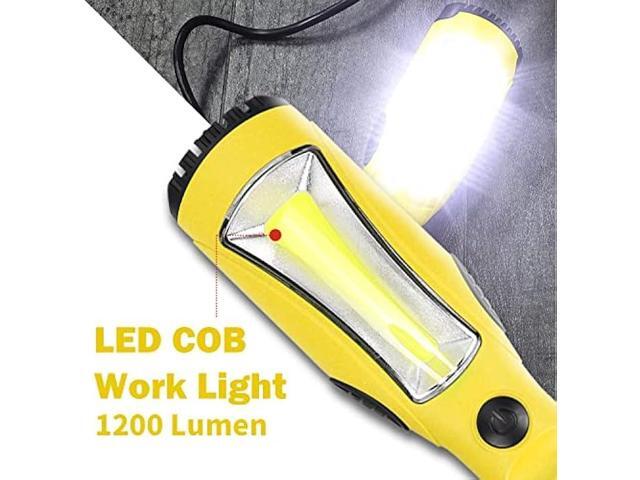 EP 25 Ft LED Work Light, 1200 Lumen COB LED Trouble Light - 16 Gauge SJTW Indoor Outdoor Extension Cord, Handheld, Magnetic Base, Rotatable Hanging...