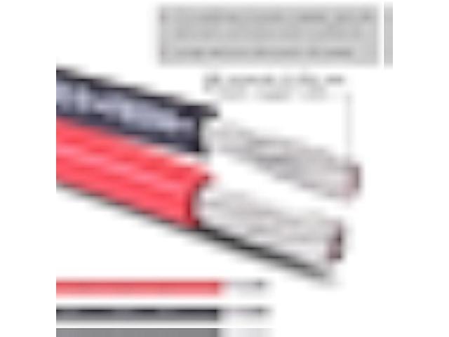 8 Gauge Wire - Red & Black Tinned Copper Cable for Car Audio, Trailer, Marine, LED Light (8AWG 20FT Red + 20FT Black)