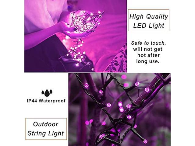 Purple String Lights Halloween Decoration, 200 LED 66 ft Outdoor Waterproof Decorative LED String Lights, 8 Modes Halloween Fairy Lights for Home...