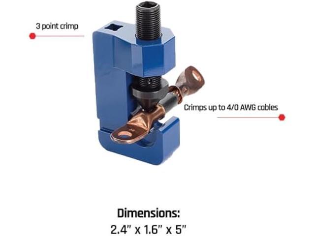 EZRED B7946 3-Point Mini Wire & Cable Crimper