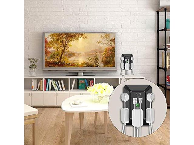 USB Wall Charger, Surge Protector, QINLIANF 5 Outlet Extender with 4 USB Charging Ports ( 4.8A Total) 3-Sided 1680J Power Strip Multi Plug Outlets...