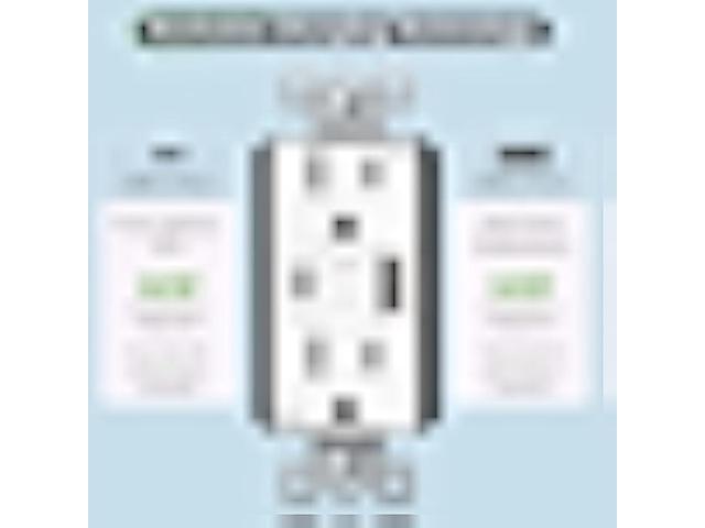TOPGREENER USB Outlet, USB Type C Wall Outlet with 30W Power Delivery, 15A Duplex Tamper-Resistant Receptacle, USB Charger for Smartphones,...