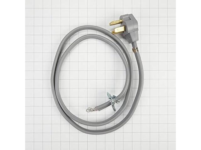 Whirlpool PT500L Genuine OEM 3-Prong 30-Amp Power Cord For Electric Dryers 3-Prong 30-Amp Power Cord 6 Feet Black 1 Each