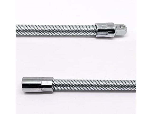 BENLIUDH 3/8 Flexible Socket Extension, Flexible Wrench Extension Drive Socket Driver Handle 2pcs (8 inch,12 inch)