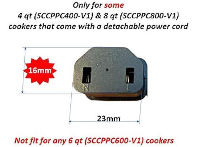 1 GJS Gourmet Power Cord Compatible with Selected (Not ALL) 4 & 8 Quart Crock-Pot Express Multicooker SCCPPC400-V1 and SCCPPC800-V1. This cord is...