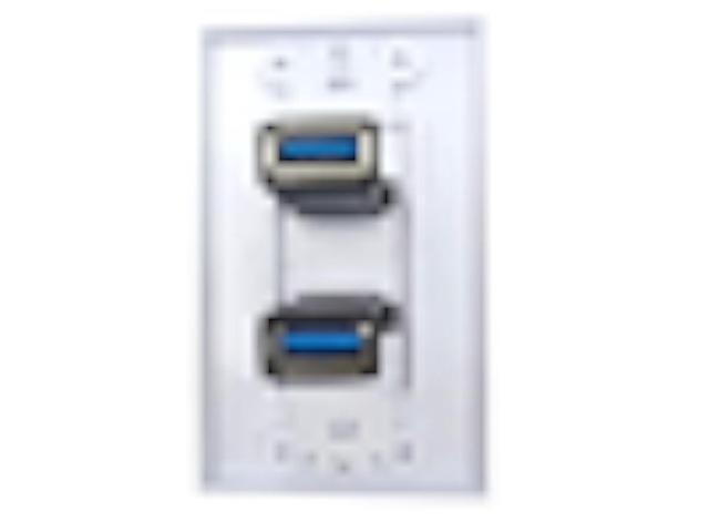 4.2A USB 3.0 Receptacle Outlets Wall Plates Panel, Haokiang 2 High Speed USB 3.0 Charging Dual Female Port Wall Plates Included, Size 115 MM x 70...