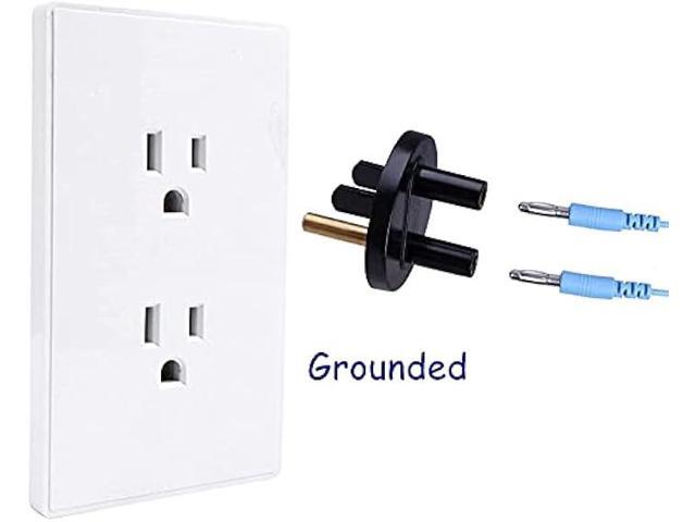 HPFIX Grounded Outlet Plug, Anti-Static Wrist Strap (Adjustable up to Size XL) and Grounding Cord, Earth Connection ESD Safe for Computer, PC...