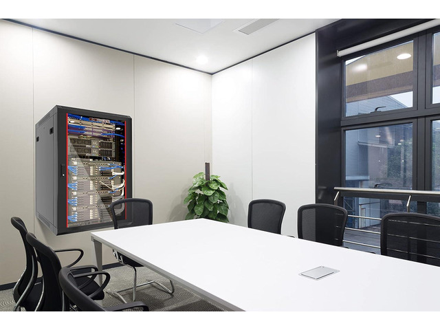 Sysracks 15U Wall Mount Network Data Server Cabinet Rack Locking Enclosure - 8-Socket PDU - Fan - Shelf - Feet - Lockable Doors Panels