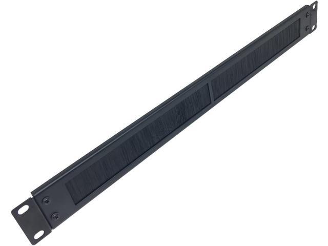 1U Brush Cable Manager Horizontal Rack Mount Cable Management Panel with Tidy Brush Slot for Cable Entry for 19-inch Server Rack or Network...