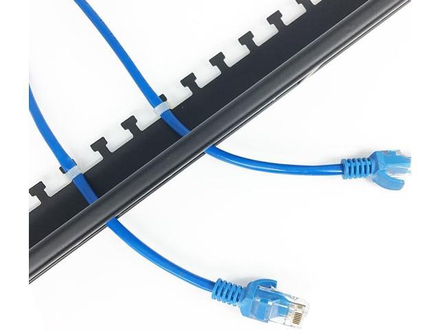1U Brush Cable Manager Horizontal Rack Mount Cable Management Panel with Tidy Brush Slot for Cable Entry for 19-inch Server Rack or Network...