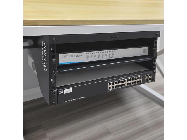 RIVECO 3U Wall Mount Rack for Network Reinforced Heavy Load 66LBS Small Server Racks Vertical & Horizontal Mounting for 19 inches IT & Studio...