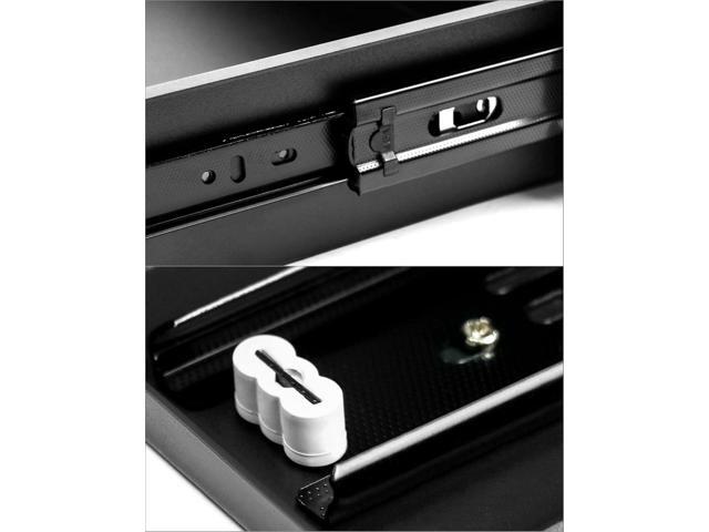 QWORK 3U Drawer Server Cabinet Case, Rack Mount Drawer, Lockable Deep Drawer with Key, for 19' Server Cabinet Case Or DJ, Black