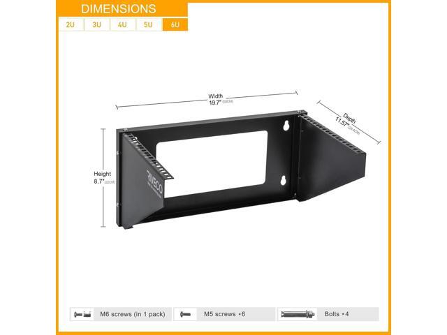 RIVECO 6U Wall Mount Rack for Network Reinforced Heavy Load 66-99 LBS Small Server Racks Vertical & Horizontal Mounting for 19 inches IT & Studio...