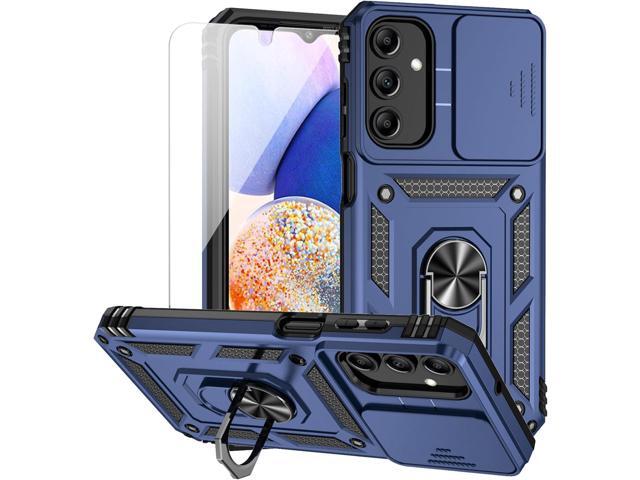 for Galaxy A15 5G Case with Camera Lens Cover HD Screen Protector, Dual Layer Military-Grade Drop Tested Magnetic Ring Holder Kickstand Protective...