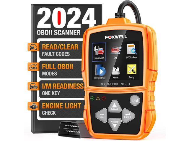 FOXWELL NT201 OBD2 Scanner Car Code Reader Check Engine Light Reader OBDII EOBD Car Computer Diagnostic Scan Tool Auto Fault Code Scanner for All.