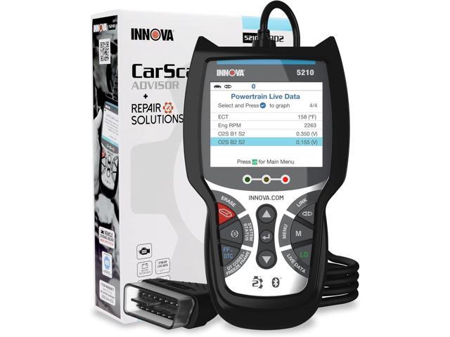 Innova 5210 OBD2 Scanner & Engine Code Reader, Battery Tester, Live Data, Oil Reset, Car Diagnostic Tool for Most Vehicles, Bluetooth Compatible...