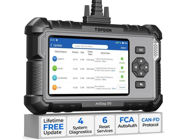 TOPDON AD500 OBD2 Scanner Car Code Reader Scan Tool, Engine ABS SRS Transmission Diagnostics Tool, Oil/Throttle/SAS/TPMS/BMS/EPB Reset Car Scanner,...