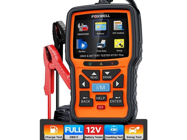 FOXWELL NT301 Plus 2 IN1 OBD2 Scanner Battery Tester, OBD2 Scanner Diagnostic Tool Check Engine Car Code Reader, 12V 100-2000 CCA...