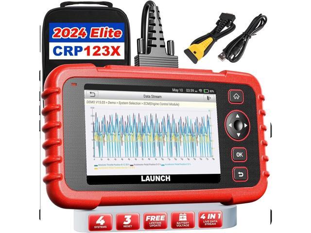 LAUNCH OBD2 Scanner CRP123X Elite Car Scanner,2024 Lifetime Free Online Update Diagnostic Scan Tool with SAS/Throttle Reset,ABS SRS Transmission...