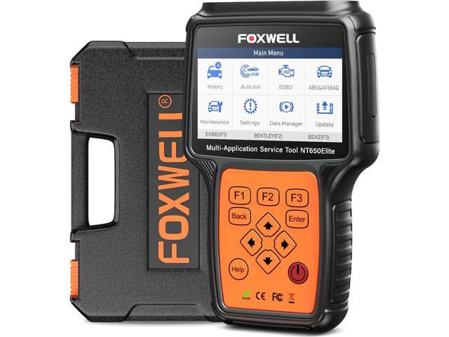FOXWELL NT650 Elite OBD2 Scanner, 25 Resets, ABS SRS Scan Tool, ABS Bleeding SRS Airbag Bidirectional Code Reader, Oil SAS BRT EPB TPS Injector Car...