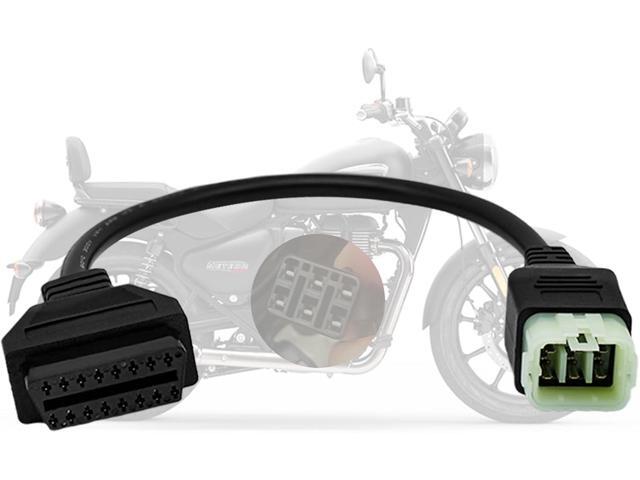 Obd2 Adapter for Royal Enfield Motorcycle 6 Pin to 16 Pin OBD Diagnostic Cable,Fit for Interceptor 650/Continental GT 650/535 Bike CAN Bus,Work...