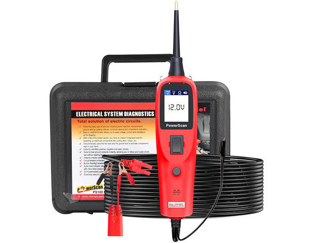 Autel PowerScan PS100 Circuit Tester, Universal 12V 24V Automotive Power Circuit Probe Kit with 20ft Extension Cable, AC/DC/Continuity/Probe/Signal...