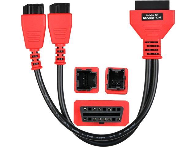 Autel Original OBD2 12+8 Adapter for Chrysler, OBD II Bypass Cable Gateway Protocol, Universal Security Bypass 12 8 Connector for FCA SGW Car, Work.
