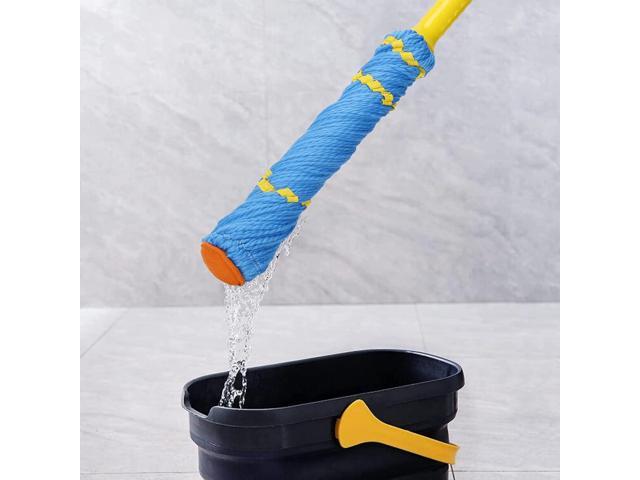Self-Wringing Twist Mops for Floor Cleaning, Microfiber Floor mop with 57 ' Long Handle, Easy Wringing Mop for Hardwood Commercial Household Clean