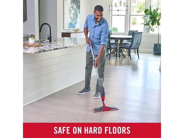 Rubbermaid Reveal Spray Mop Floor Cleaning Kit, 3 Reusable Microfiber Wet Pads, 1 Refillable Bottle, Cordless, Multi-Surface Mopping for All...