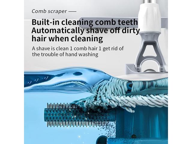 Spin Mop Bucket Deluxe 360 Spinning Floor Cleaning System with 6 Microfiber Replacement Head Refills,62' Extended Handle,4X Wheel for Home Cleaning