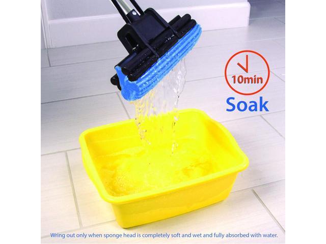 Kitchen + Home PVA Sponge Roller Mop - 11' Quadruple Roller All Purpose Floor Cleaner