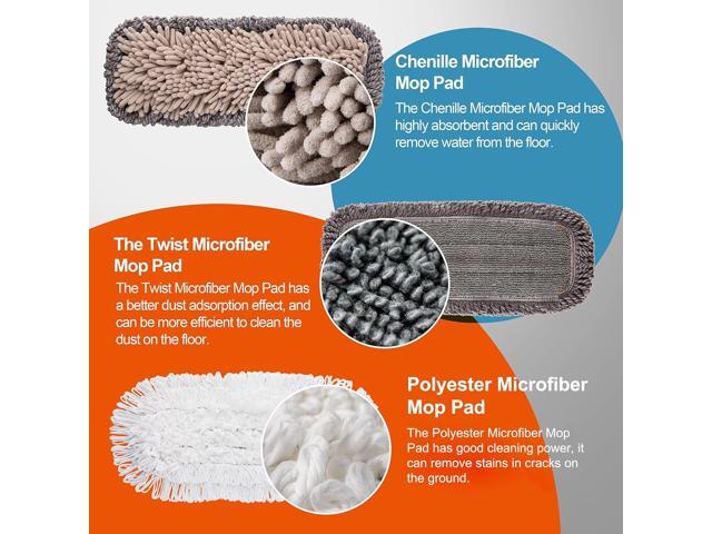Mops for Floor Cleaning with 3 Different Washable Pads and Extendable 55 Long Handle, Multifunction Dust Mop for Hardwood,Marble,Tile Floor...