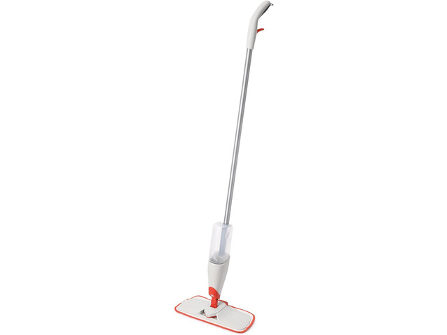 OXO Good Grips Microfiber Spray Mop with Slide-Out Scrubber,Red/White