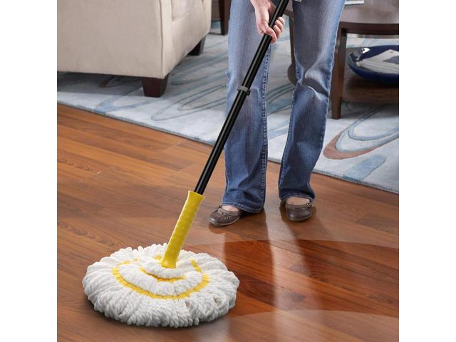 KeFanta Self-Wringing Twist Mop for Floor Cleaning, Long Handled Microfiber Floor Mop with Top Scouring Pad for Kitchen, Hardwood, Restaurant,...