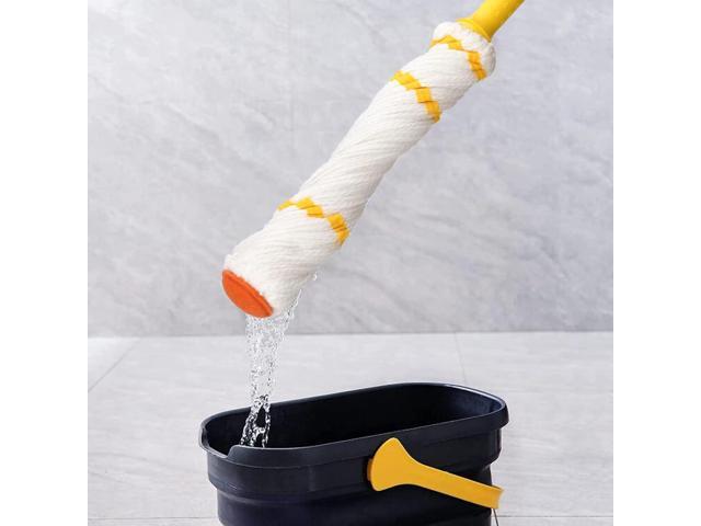 KeFanta Self-Wringing Twist Mop for Floor Cleaning, Long Handled Microfiber Floor Mop with Top Scouring Pad for Kitchen, Hardwood, Restaurant,...