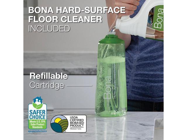 Bona Premium Multi-Surface Floor Spray Mop - Includes Multi-Surface Floor Cleaning Solution 34 fl oz and Machine Washable Microfiber Cleaning Pad -...