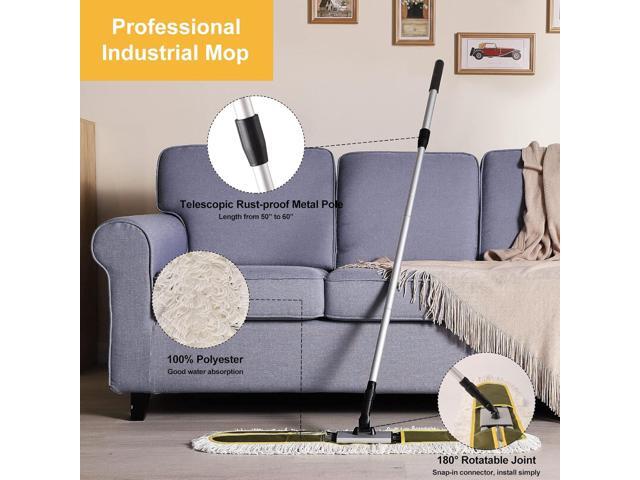 36' Commercial Dust Mops for Floor Cleaning Heavy Duty Floor Duster Mop with Long Handle Hotel Gym Household Cleaning Supplies for Hardwood, Tiles,...