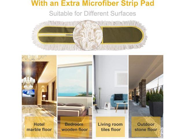 36' Commercial Dust Mops for Floor Cleaning Heavy Duty Floor Duster Mop with Long Handle Hotel Gym Household Cleaning Supplies for Hardwood, Tiles,...