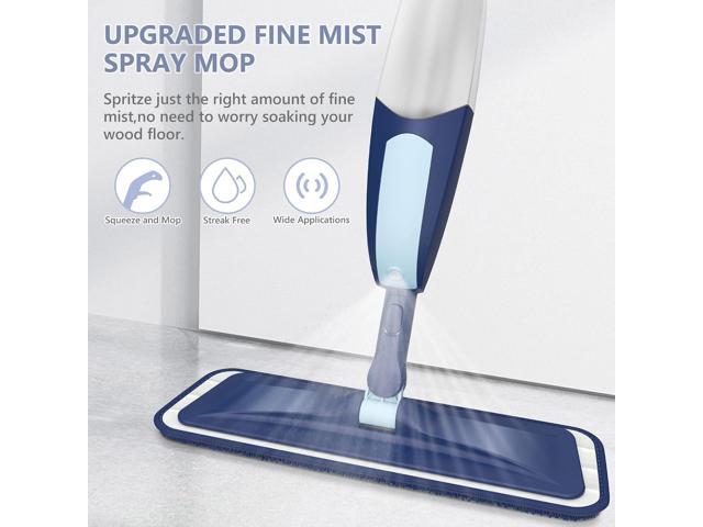 Spray Mop for Floor Cleaning Microfiber Floor Mop Wet Dry Dust Flat Cleaning Mop with 5 Washable Mop Pads and Refillable Bottle for Home Kitchen...