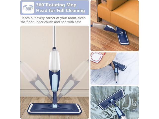 Spray Mop for Floor Cleaning Microfiber Floor Mop Wet Dry Dust Flat Cleaning Mop with 5 Washable Mop Pads and Refillable Bottle for Home Kitchen...
