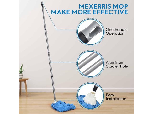Matthew Microfiber Cloth Mop Compatible with Ceda Microfiber Cloth Mop Refill Commercial Mop Replacement 54' Stainless Steel Handle with 2 Wet Mop...